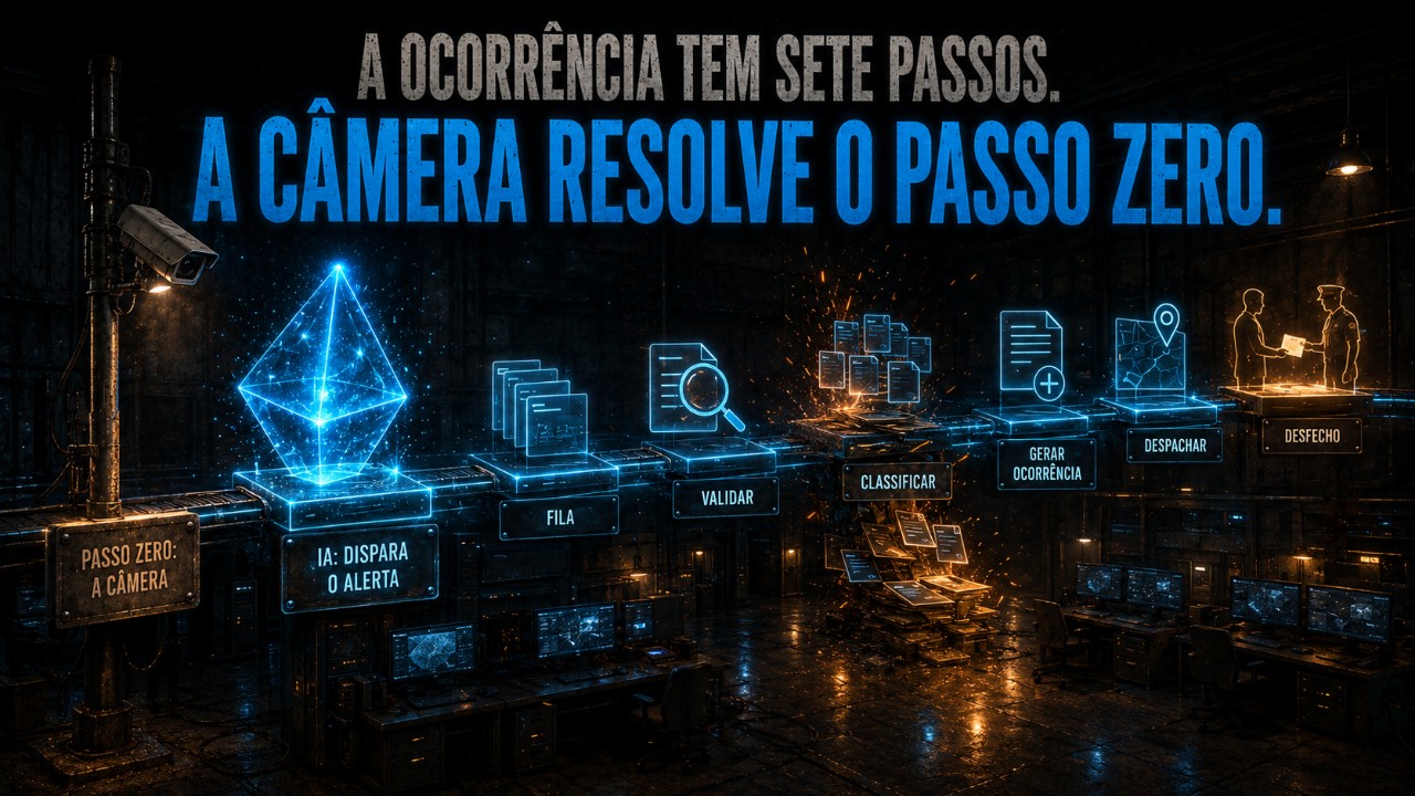 Infográfico: a ocorrência tem sete passos, a câmera resolve o passo zero