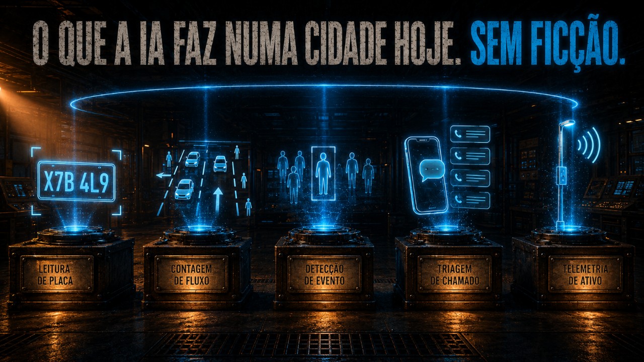 Infográfico: o que a IA faz numa cidade hoje