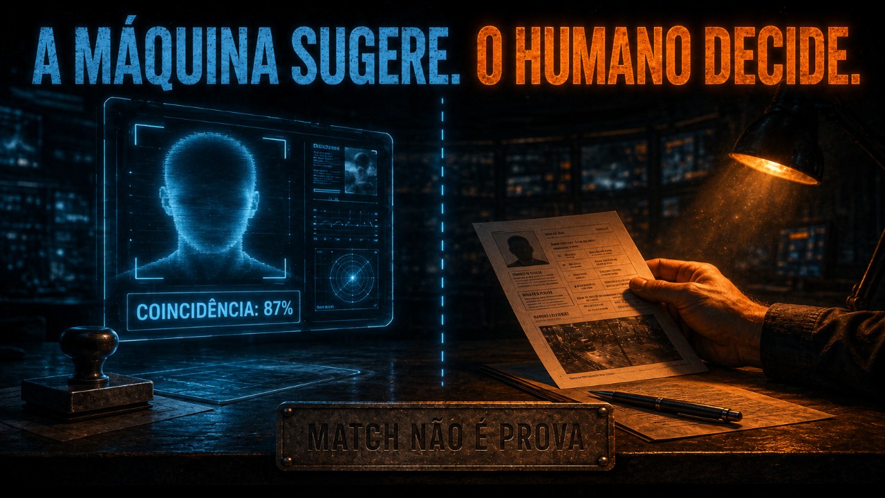 A máquina sugere, o humano decide: match não é prova